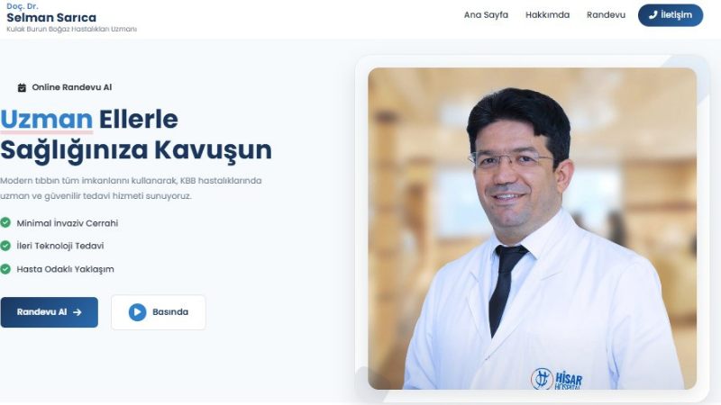 Doç. Dr. Selman Sarıca - modern ve hızlı web sitesi projesi